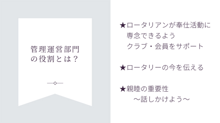 管理運営部門　活動方針